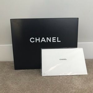 Chanel box with care instruction cloth